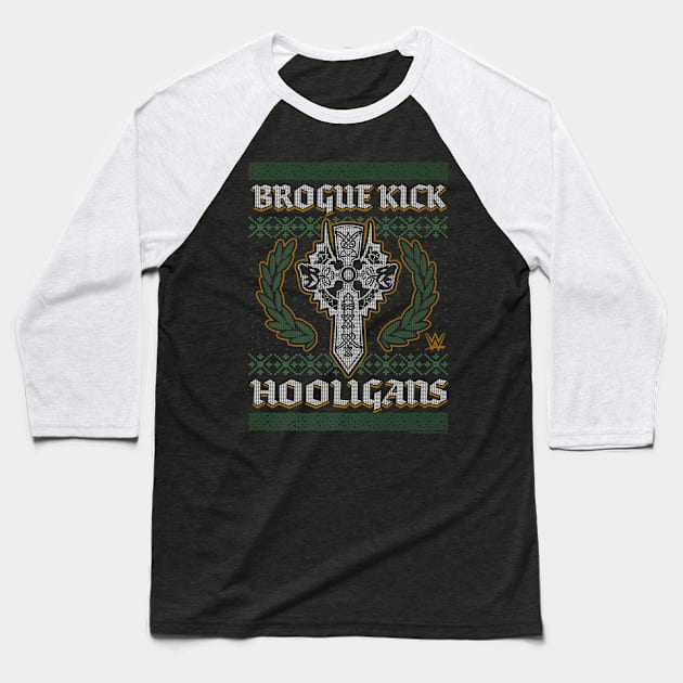 Sheamus Brogue Kick Hooligans Christmas Ugly Baseball T-Shirt by Holman